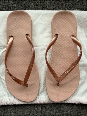 Ipanema Women’s Blush Pink / Rose Gold Flip Flops